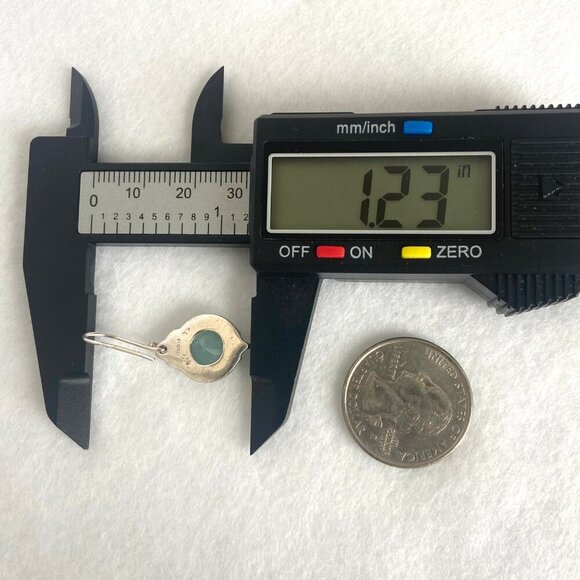 Sterling Silver 925 YS India Round Faceted Chalcedony Quartz Dangle Earrings - Picture 14 of 16